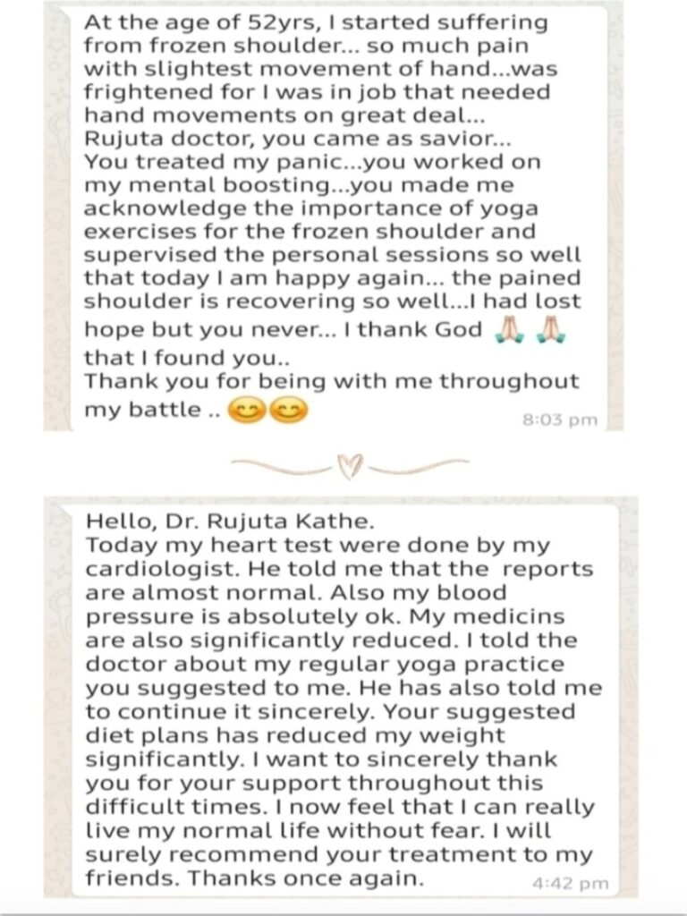 Dr. Rujuta Kathe - patient Testimonials