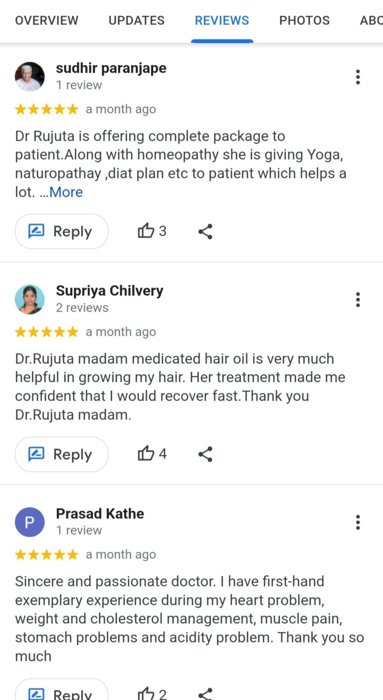 Dr. Rujuta Kathe – Google Reviews