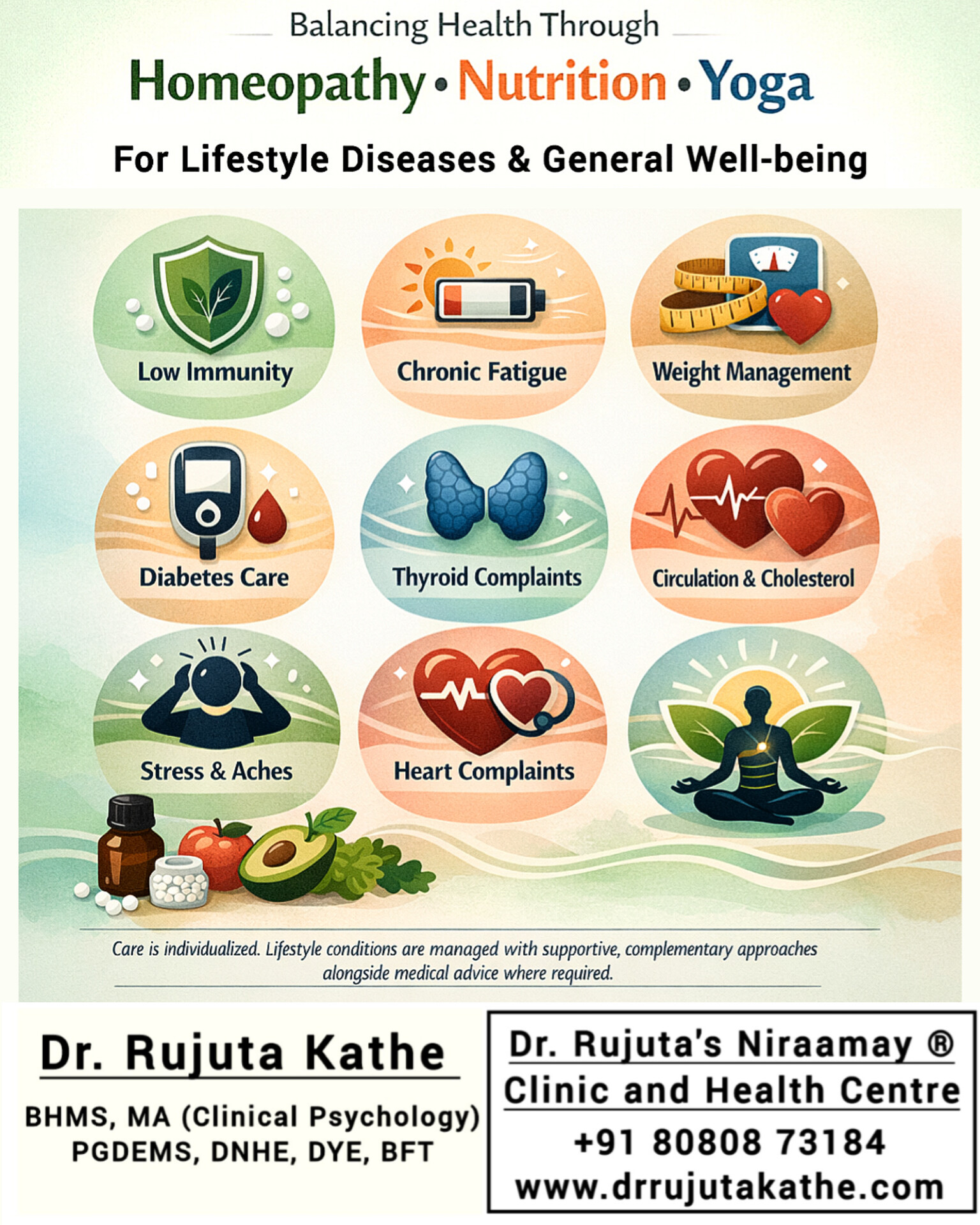 Dr. Rujuta Kathe- Lifestyle Diseases and General Wellness with Homoeopathy, Nutrition and Yoga